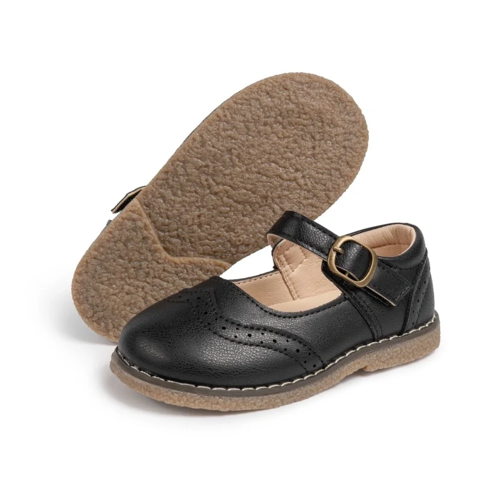 Toddler Girls Black Leather Mary Jane Dress Shoes Size EU 23 US 7